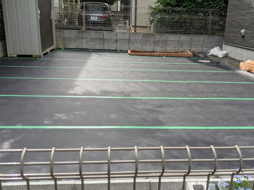 防草シート施工画像